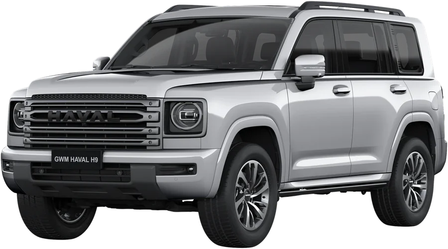 GWM HAVAL H9 na cor Cinza Diamante, vista dianteira três quartos